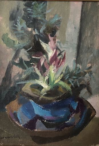 Roger CHASTEL - Peinture - Vase de fleurs