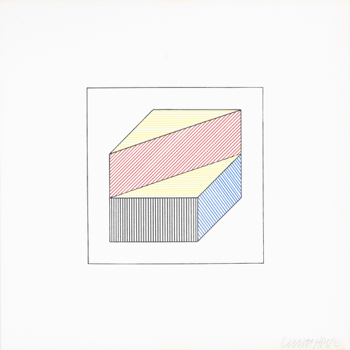 Sol LEWITT - Grabado - Twelve Forms Derived From a Cube 35