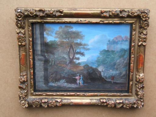 Pierre Antoine PATEL - 绘画 - Classical landscape with figures