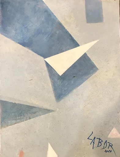 Robert LABOR - Peinture - Triangle blanc