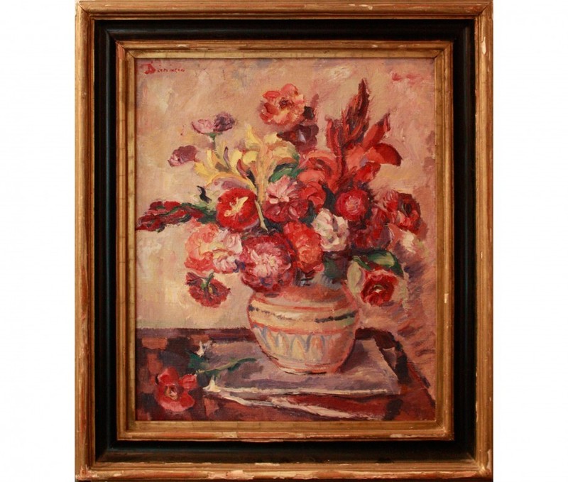 Nicolae DARASCU - Painting - Vase aux fleurs