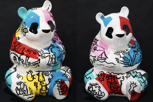 Julien MARINETTI - Sculpture-Volume - Jumeaux Pandas