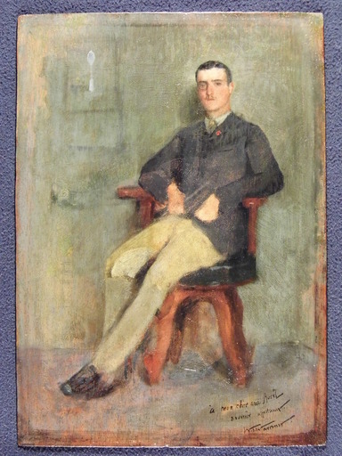 William Tom WARRENER - Gemälde - Portrait of General Istvan Horthy, Brother of Miklos Horthy