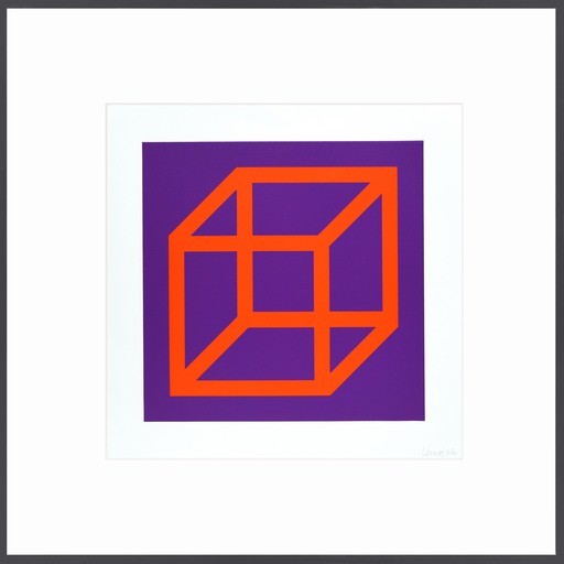 Sol LEWITT - Print-Multiple - Open Cube in Color on Color Plate 17