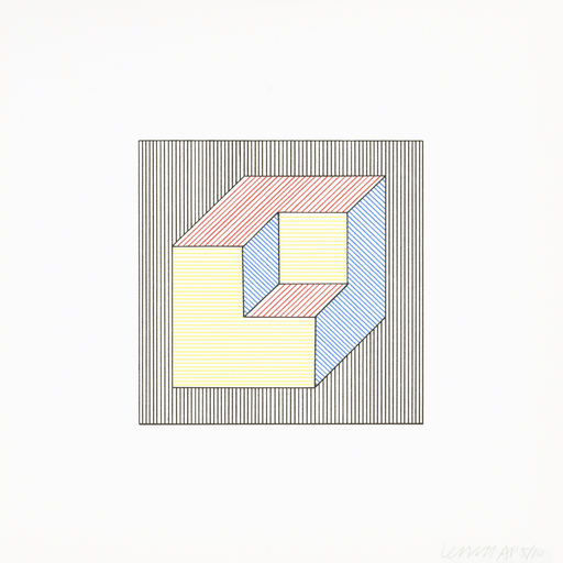 Sol LEWITT - Grabado - Twelve Forms Derived From a Cube 47