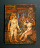 David BURLIUK - Painting - Two Women in the Sauna