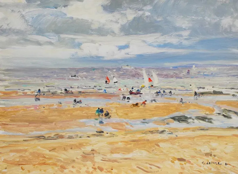 Plage En Normandie By Gaston Sebire Buy Art Online