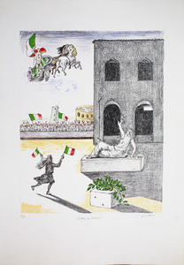 Giorgio DE CHIRICO - Stampa-Multiplo - L'italia del centenario, 1971