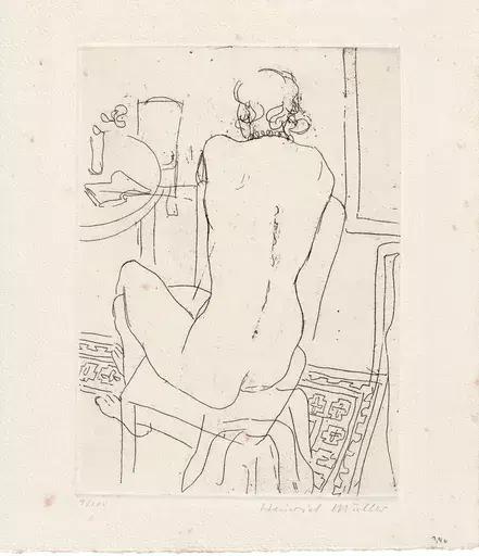 Heinrich MÜLLER - Print-Multiple - Seated Nude