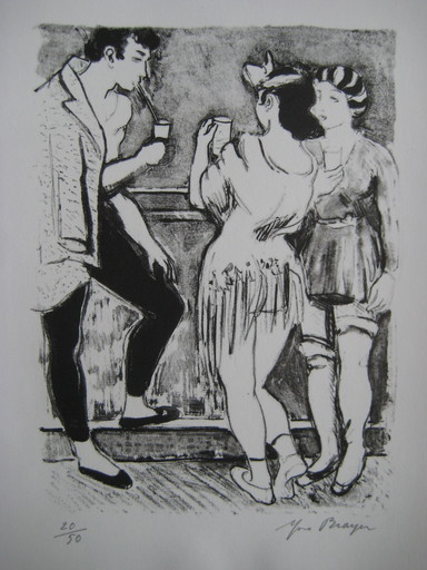 Yves BRAYER - Stampa-Multiplo - LITHOGRAPHIE 1969 SIGNÉE CRAYON NUM/50 HANDSIGNED LITHOGRAPH