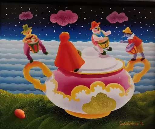 Antonio CALABRESE - Gemälde - Noi suoniamo su una zuccheriera