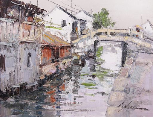 LI Yichu - Gemälde - Water Town
