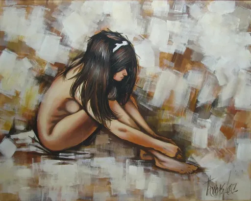 Thomas LEE - Pintura - "Nude Girl" 