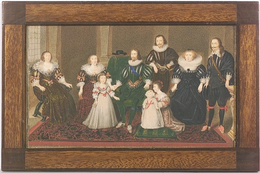 George Perfect HARDING - Zeichnung Aquarell - "Buckingham Family", early 19th Century, Watercolor