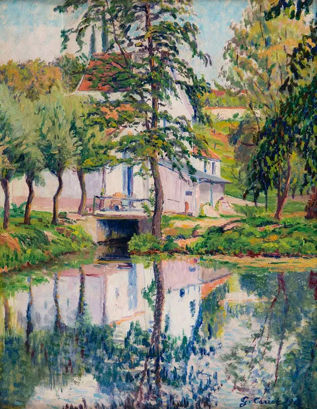 Moulin De Perigny Reflexions Sur L Eau By Gustave Cariot Buy Art Online Artprice