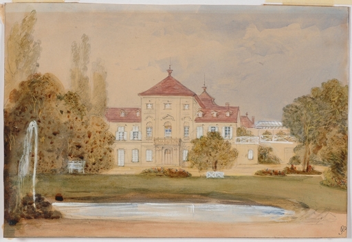 Alexander II VON BENSA - Pittura - "Villa with Park", Watercolor