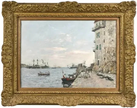 Eugene Boudin、【La Rade de Villefranche】 La rade de Villefranche (Villefranche Bay) by | Eugène BOUDIN