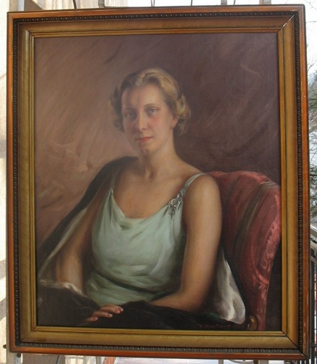 Nikolai Vasilievich KHARITONOV - Painting - Lady in chair