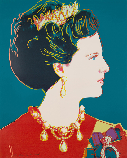 安迪·沃霍尔 - 版画 - Queen Margrethe II of Denmark (FS II.343) (Royal Edition)