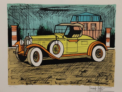 贝纳•毕费 - 版画 - Packard 1928 jaune