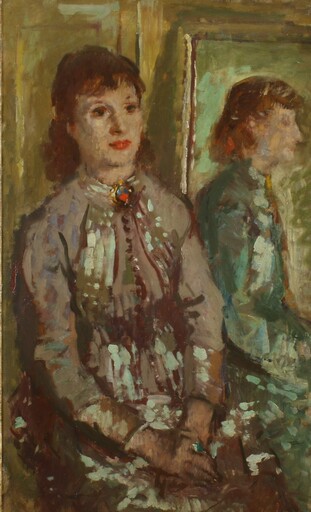 Edward LE BAS - Pittura - Portrait of Molly Le Bas