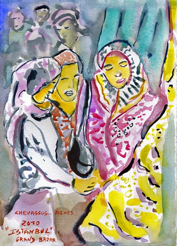 Femmes Turques Au Grand Bazar D Istanbul Turquie By Jean Pierre Chevassus Agnes Buy Art Online Artprice