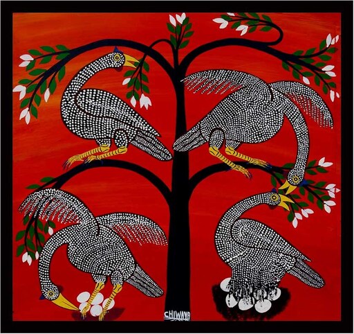 Rajabi CHIWAYA - Pintura - Vögel