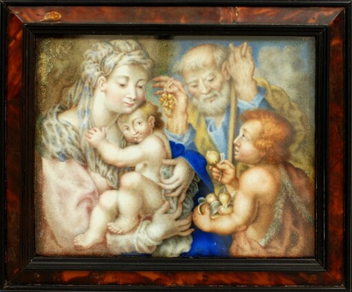 Antonio GRANO - Peinture - Sacra Famiglia con San Giovannino