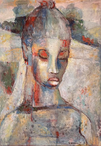 Gérard SEKOTO - Painting - Portrait