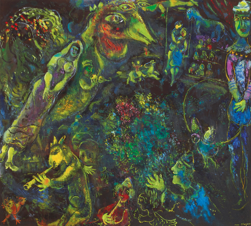 Marc CHAGALL - Painting - Bestiaire et Musique