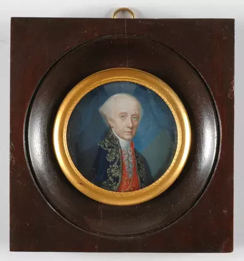 Johann NIEDERMANN - Miniature - "Portrait of the Neapolitan Ambassador", early 19th Century