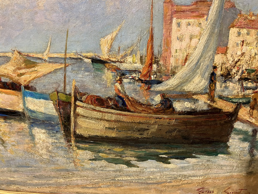 Pierre-Paul EMIOT - Gemälde - Port de Saint-Tropez
