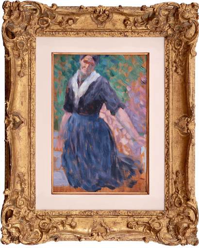 Henri Edmond CROSS - Painting - « La Lavandière », œuvre préparatoire (Ca.1895-1896)