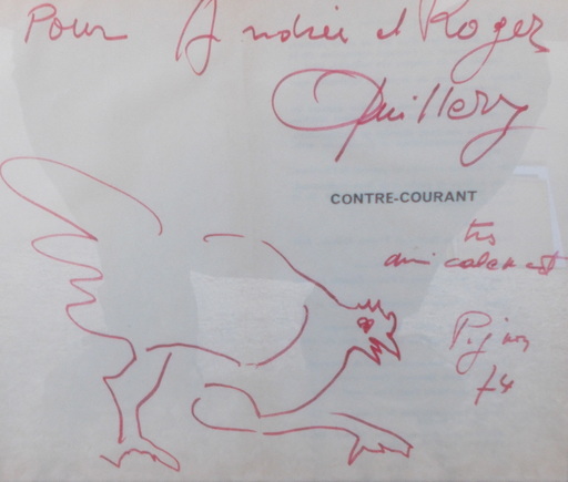 Édouard PIGNON - Zeichnung Aquarell - La poule
