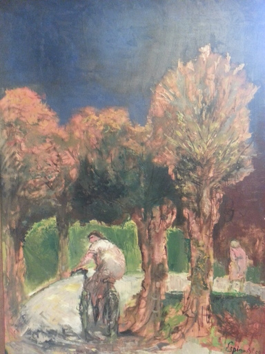 Henri ESPINOUZE - Gemälde - La bicyclette