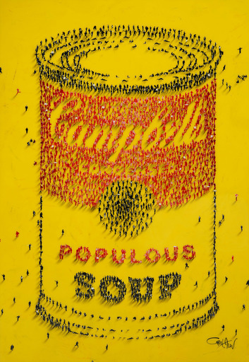 Craig ALAN - Peinture - Populous Soup Yellow