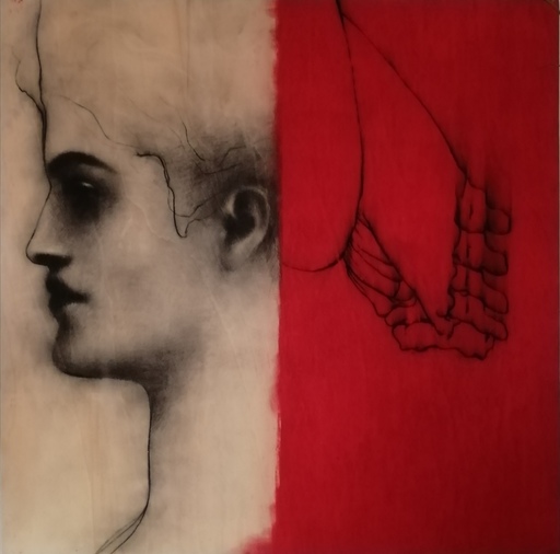Omar GALLIANI - Gemälde - SANTA APOLLONIA e qualche dente di Andy Warhol