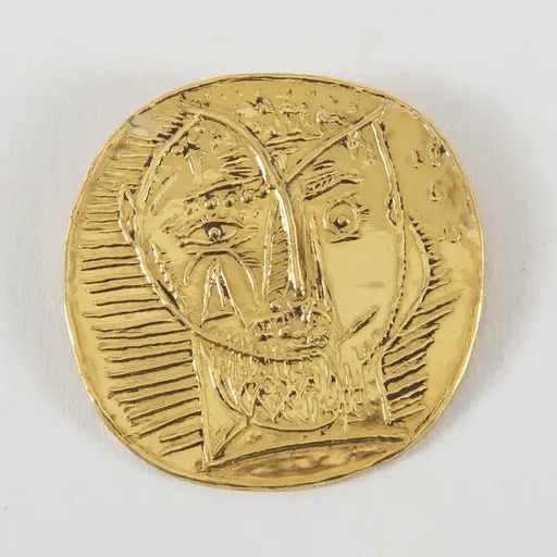 Pablo PICASSO - Miniature - Médaillon Visage de faune