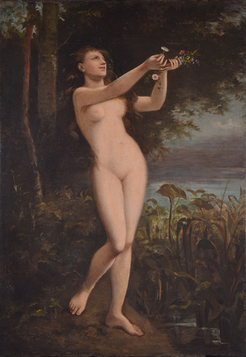 Charles Victor THIRION - Painting - Untitled (Female Nude)