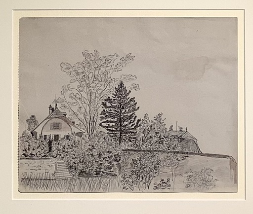 Hermann HESSE - Drawing-Watercolor - The house of Bern