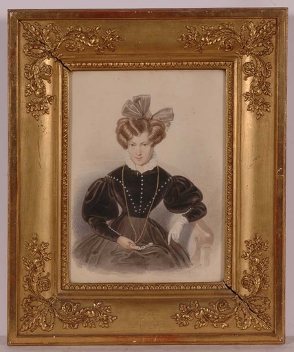 Johann Nepomuk PASSINI - 缩略图  - "Portrait of a Young Lady", 1831, Watercolor