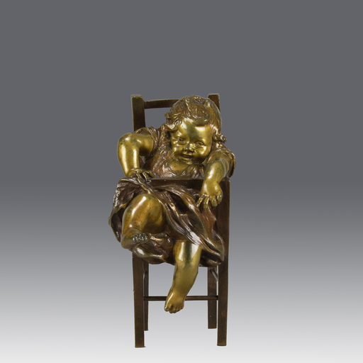 Juan CLARA AYATS - Sculpture-Volume - Girl on Chair