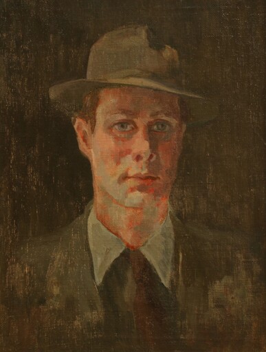 Eric Henri KENNINGTON - Painting - Portrait of John Gielgud