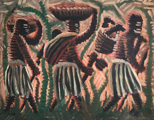 Mwenze KIBWANGA - Peinture - Return of harvest