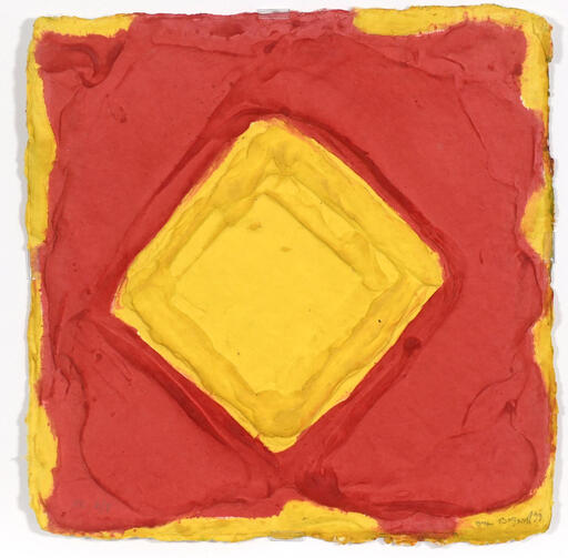 Bram BOGART - Grabado - Untitled (yellow – red)