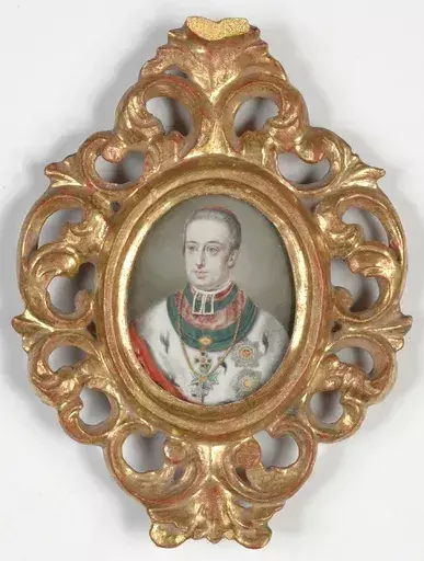 Adalbert SUCHY - Drawing-Watercolor - "Archduke Rudolf of Austria" portrait miniature on ivory