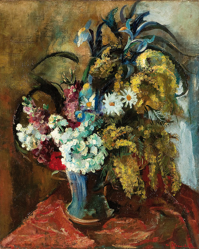 Willy EISENSCHITZ - Painting - Still life with flowers