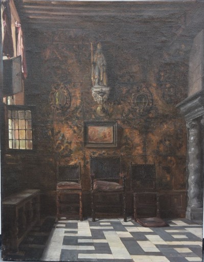 Paul WANTE - Pintura - old flemish interior