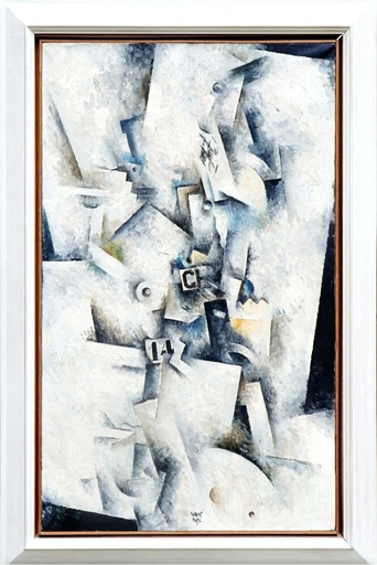 Robert MARC - Painting - Composition cubiste