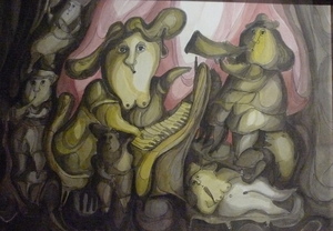 Reinaldo ECKENBERGER - Zeichnung Aquarell - Jazz